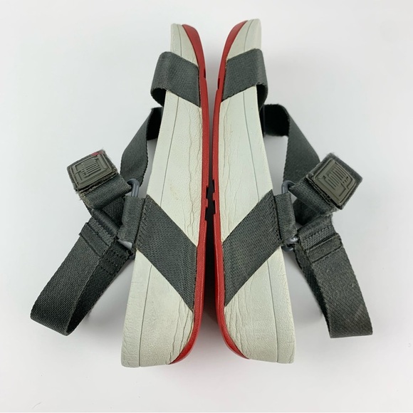 Fitflop Grey Surfa Cross Ankle Heel Strap Sandals 7 - Picture 9 of 13